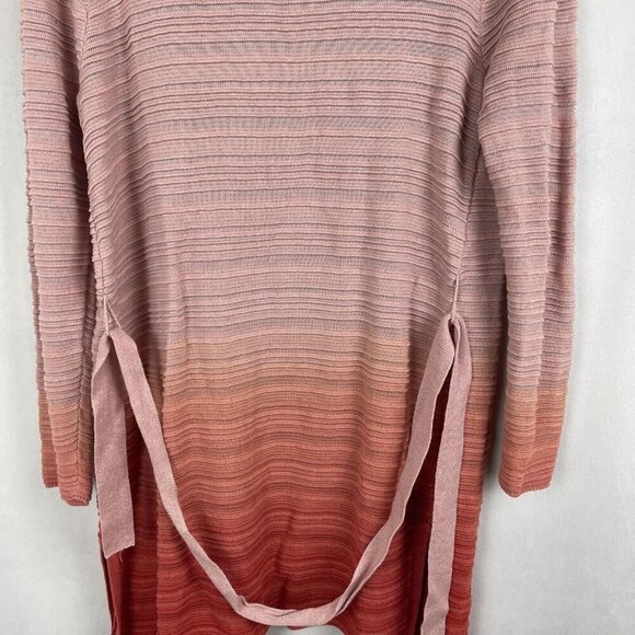Chicos Womens Cardigan Sweater Size S Ombre Pink Long Sleeve Open Front - Picture 6 of 6